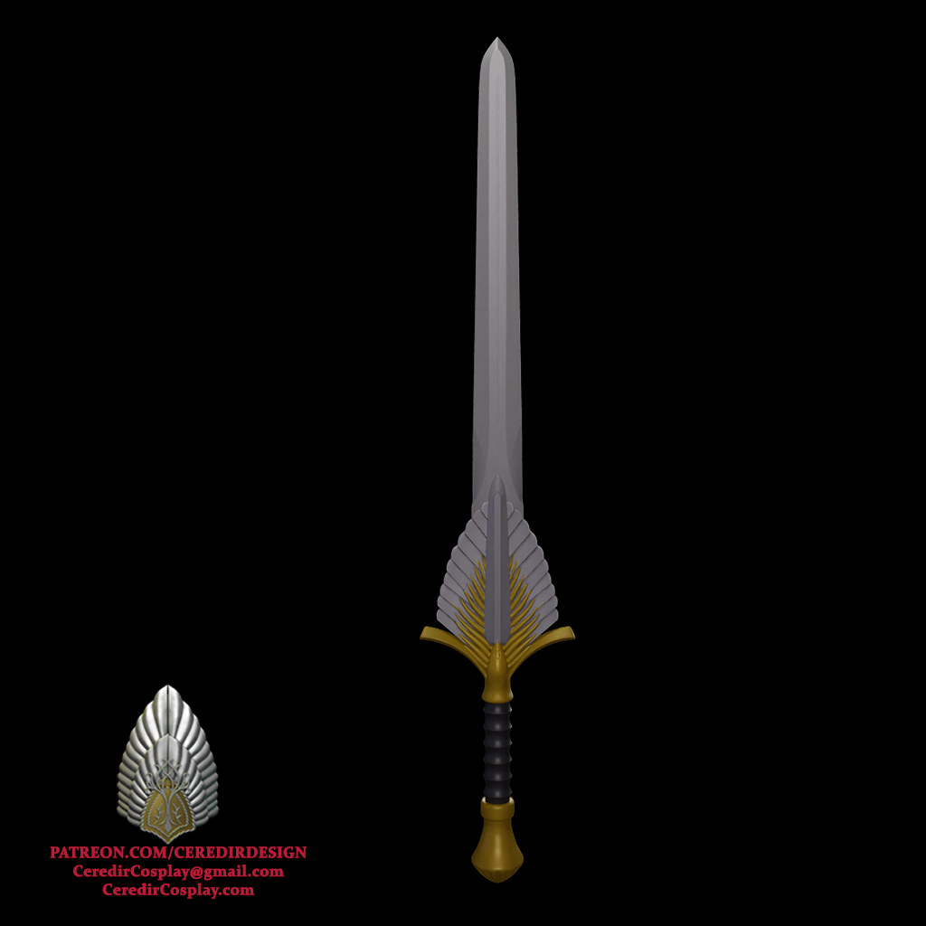 Angmir Sword lord of the rings 3D DIGITAL DOWNLOAD