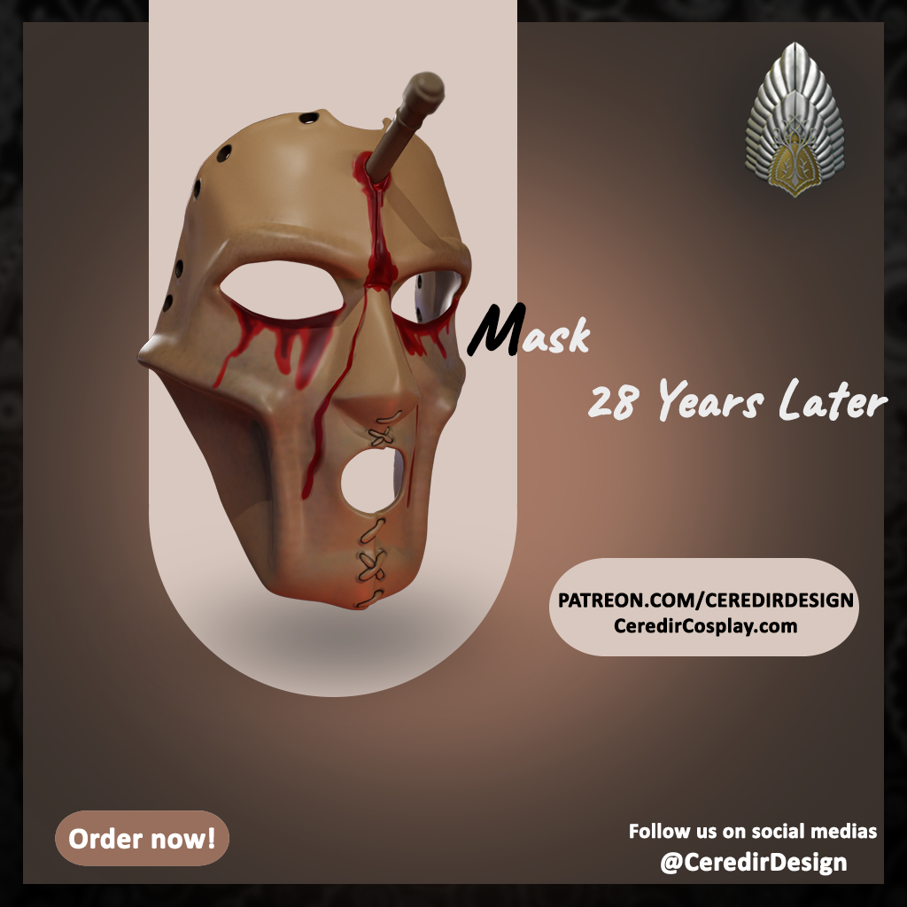 28 years later Skin MAsk 3D DIGITAL DOWNLOAD