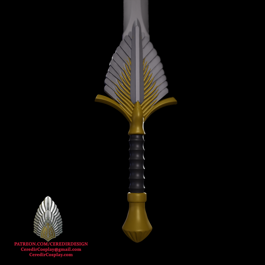 Angmir Sword lord of the rings 3D DIGITAL DOWNLOAD