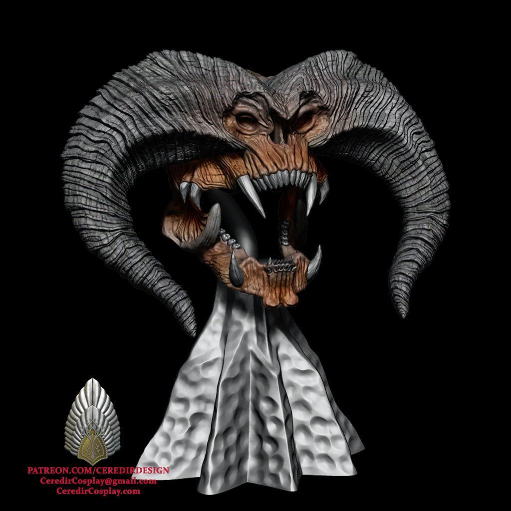 Balrog Skull lord of the rings 3D DIGITAL DOWNLOAD