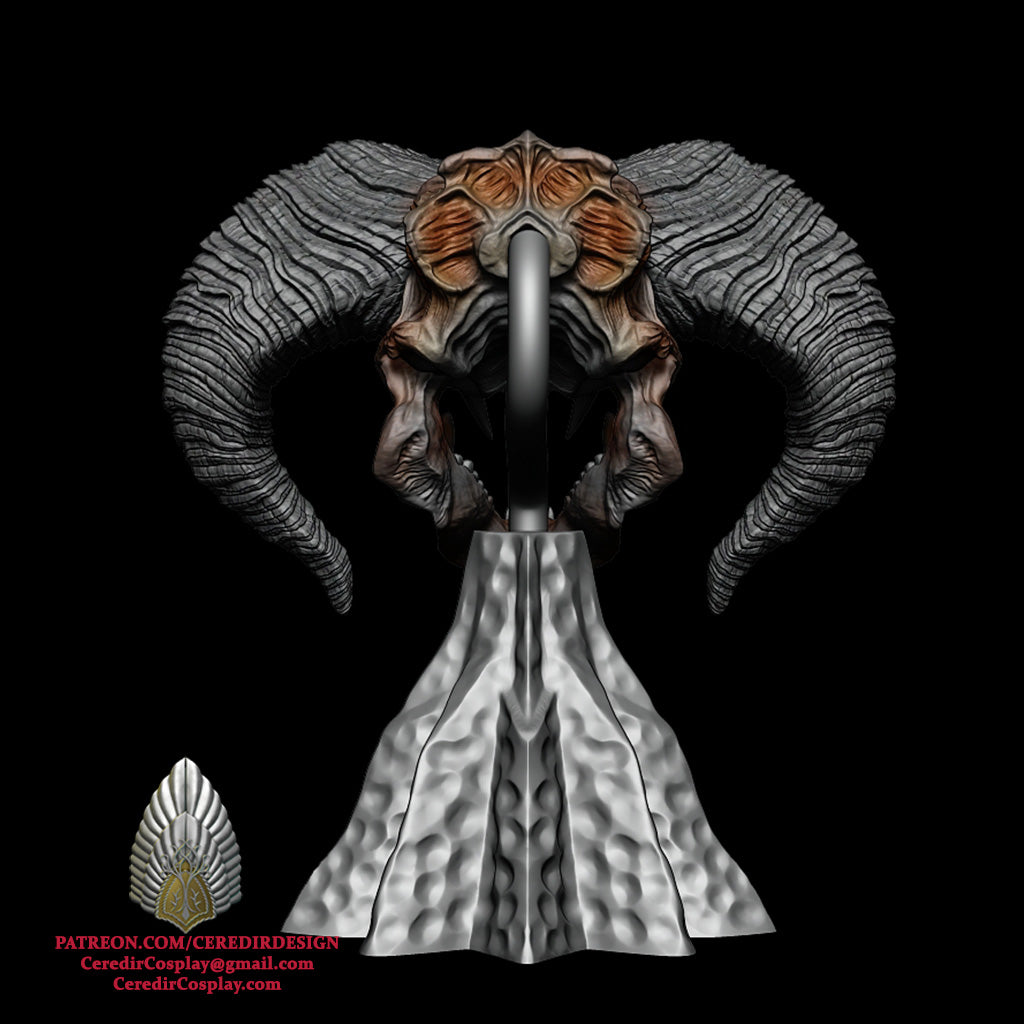 Balrog Skull lord of the rings 3D DIGITAL DOWNLOAD