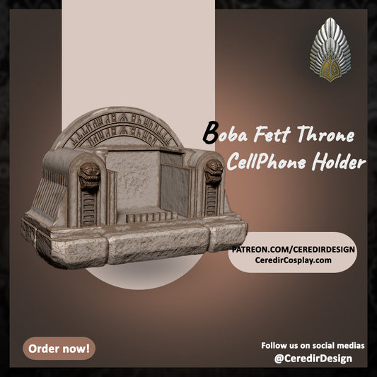 Boba Fett Throne Phone charger and holder 3D DIGITAL DL
