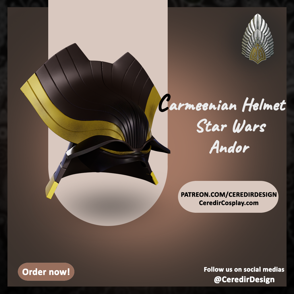 Carmeenian Andor Star wars helmet 3d digital download