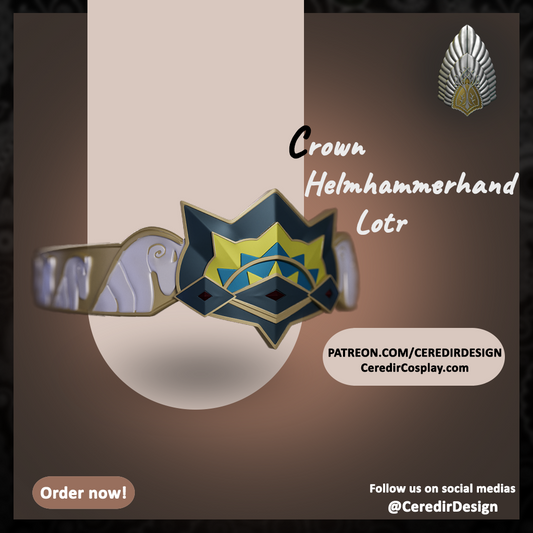 Helm Hammerhand Crown lord of the rings 3D DIGITAL DOWNLOAD