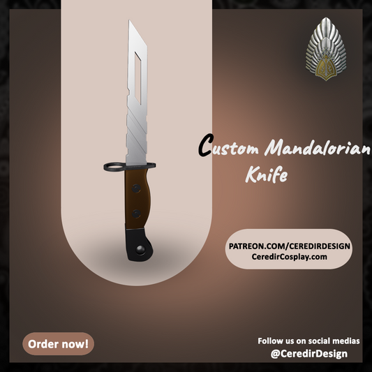 Mandalorian Vibro Knife Star Wars 3d digital DL