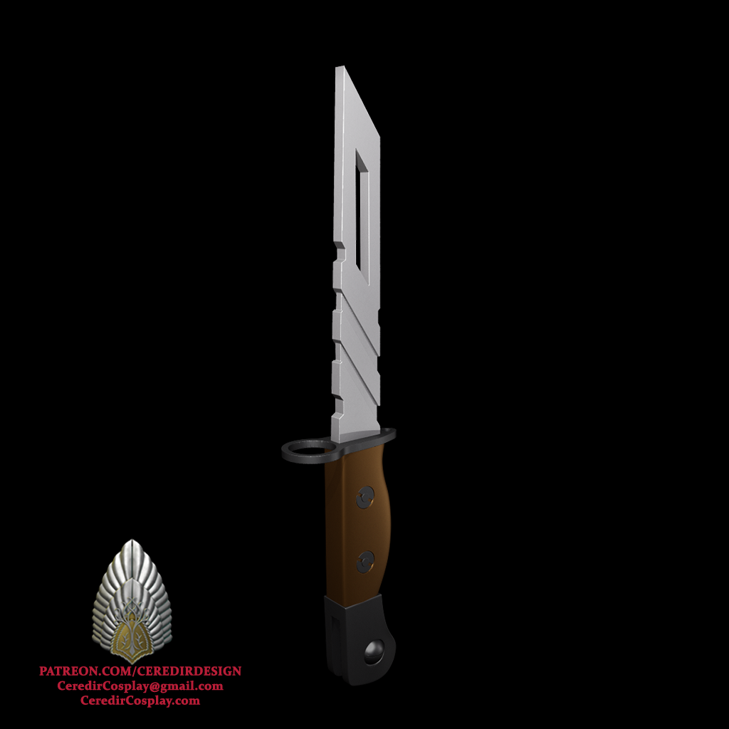 Mandalorian Vibro Knife Star Wars 3d digital DL