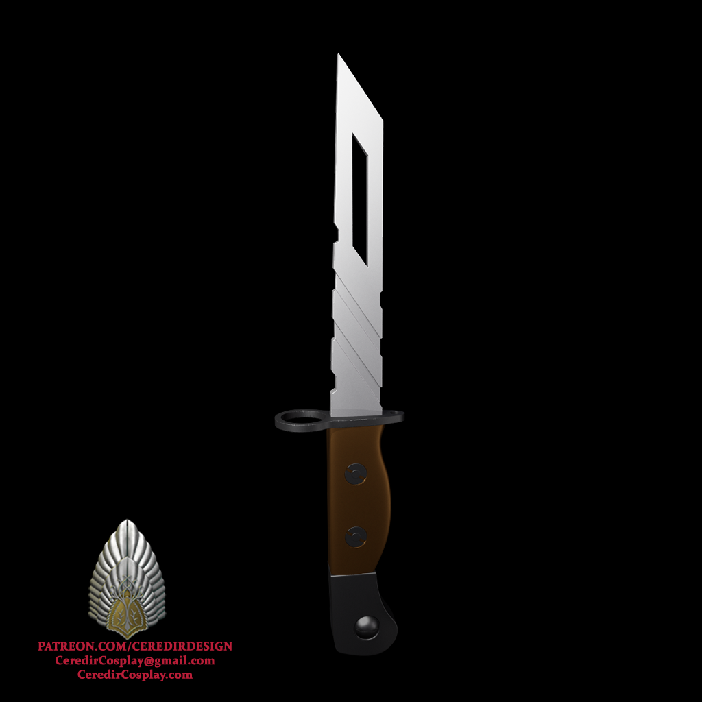 Mandalorian Vibro Knife Star Wars 3d digital DL