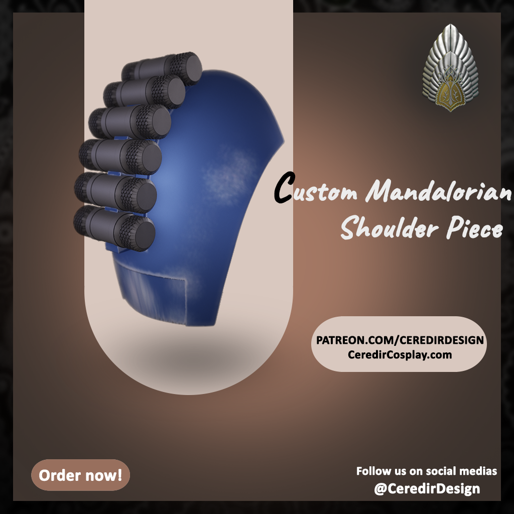 Mandalorian Shoulder Armour  Star Wars  3D DIGITAL DOWNLOAD