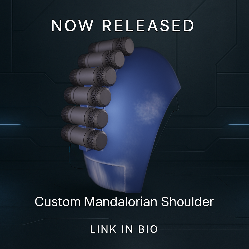Mandalorian Shoulder Armour  Star Wars  3D DIGITAL DOWNLOAD