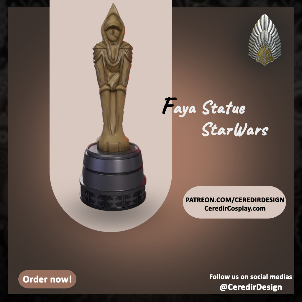 Faya Rodemos Star Wars Statue  3D DIGITAL DOWNLOAD