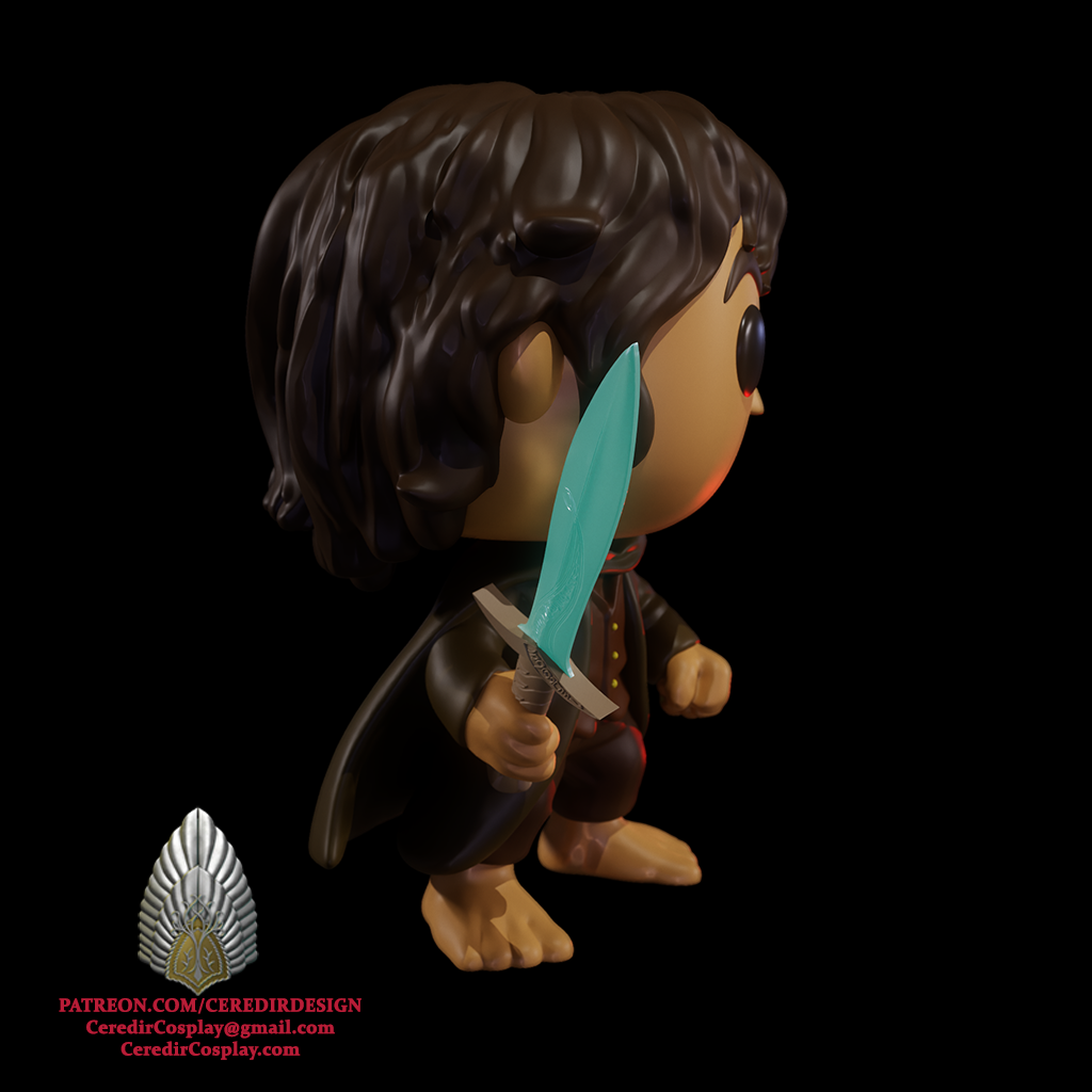 Frodo Funko Style Figurine lord of the rings 3D DIGITAL DOWNLOAD