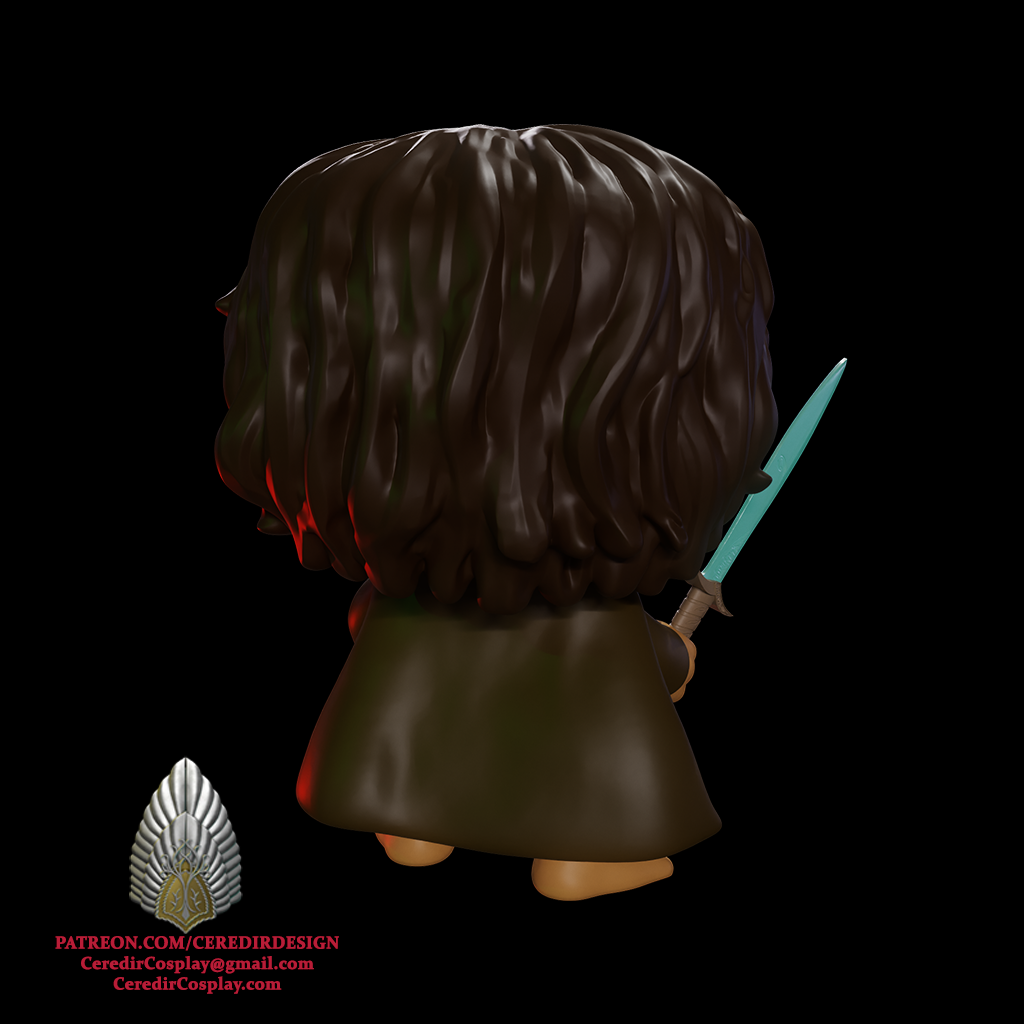 Frodo Funko Style Figurine lord of the rings 3D DIGITAL DOWNLOAD