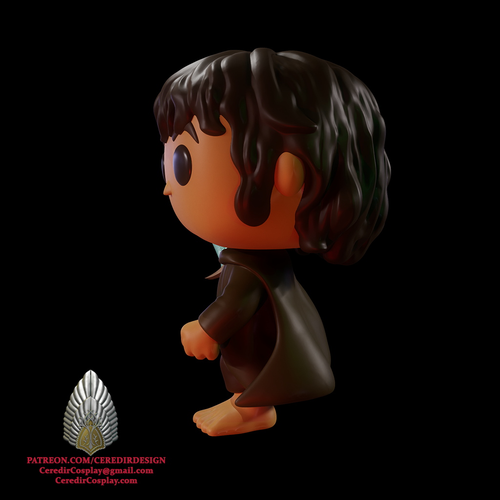 Frodo Funko Style Figurine lord of the rings 3D DIGITAL DOWNLOAD