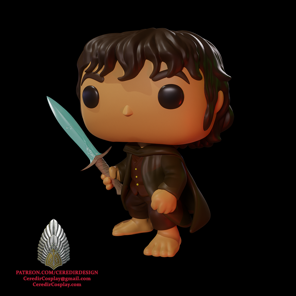 Frodo Funko Style Figurine lord of the rings 3D DIGITAL DOWNLOAD