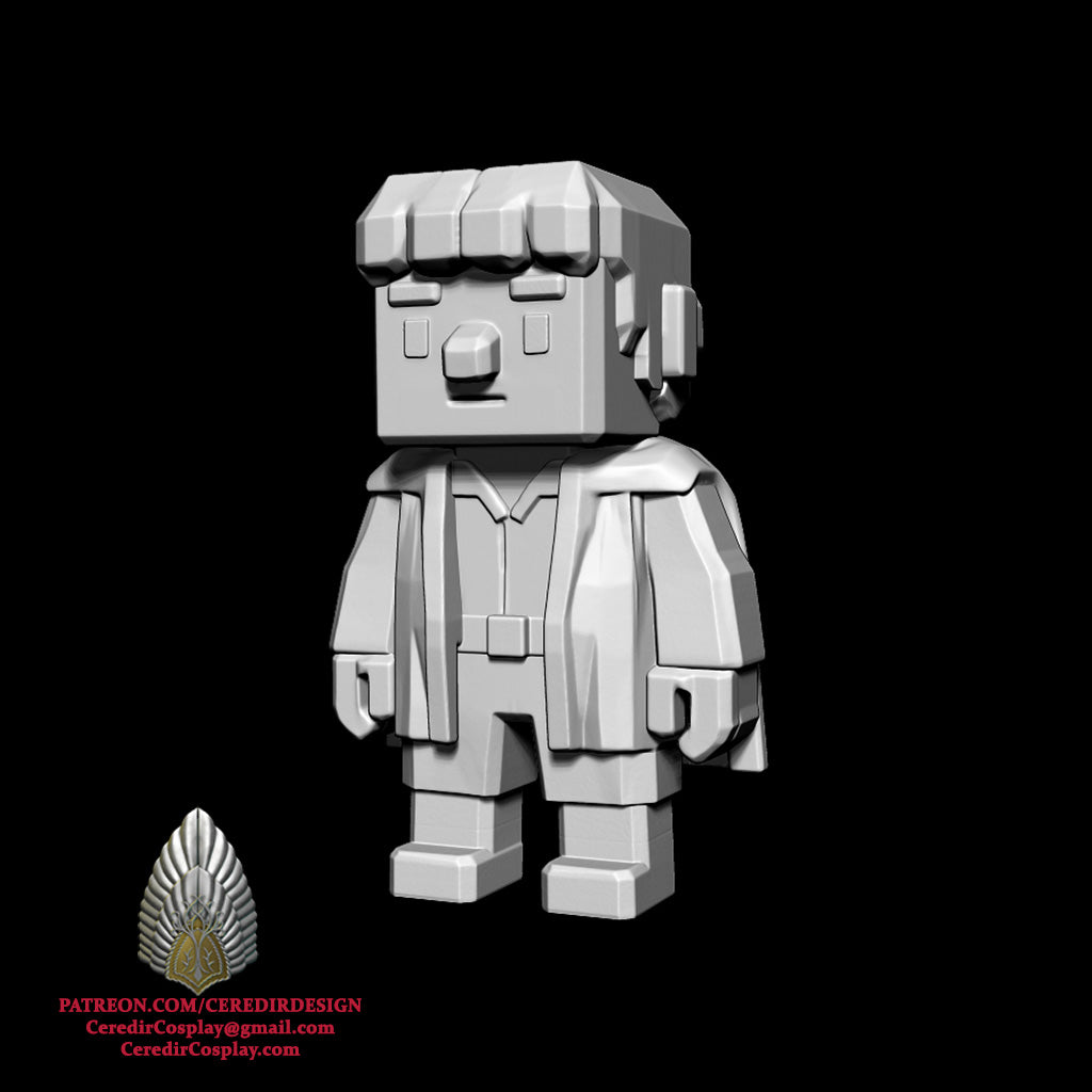 Frodo and Sam Mini fig Minecraft style lord of the rings 3D DIGITAL DOWNLOAD