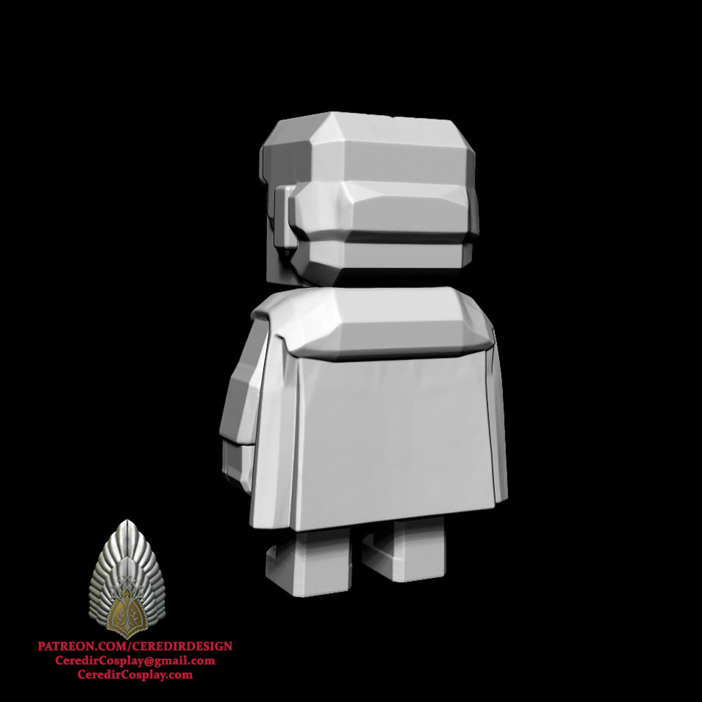 Frodo and Sam Mini fig Minecraft style lord of the rings 3D DIGITAL DOWNLOAD
