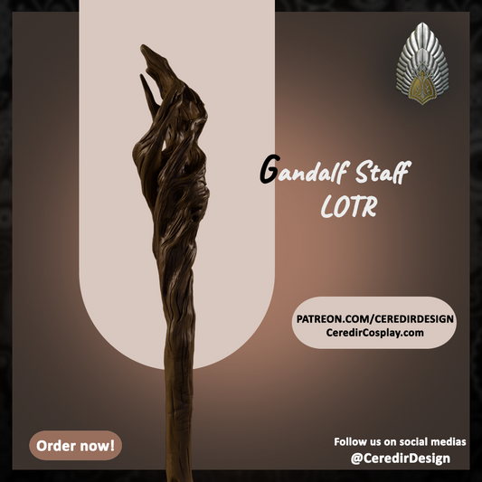 Gandalf Staff from the Hobbit 3d digital download