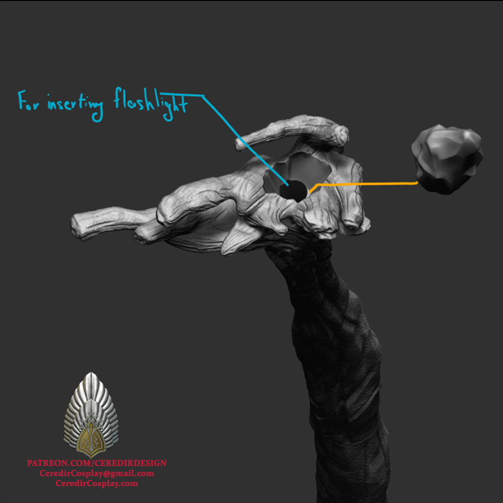 Gandalf Fellowship Staff lord of the rings 3d digital download