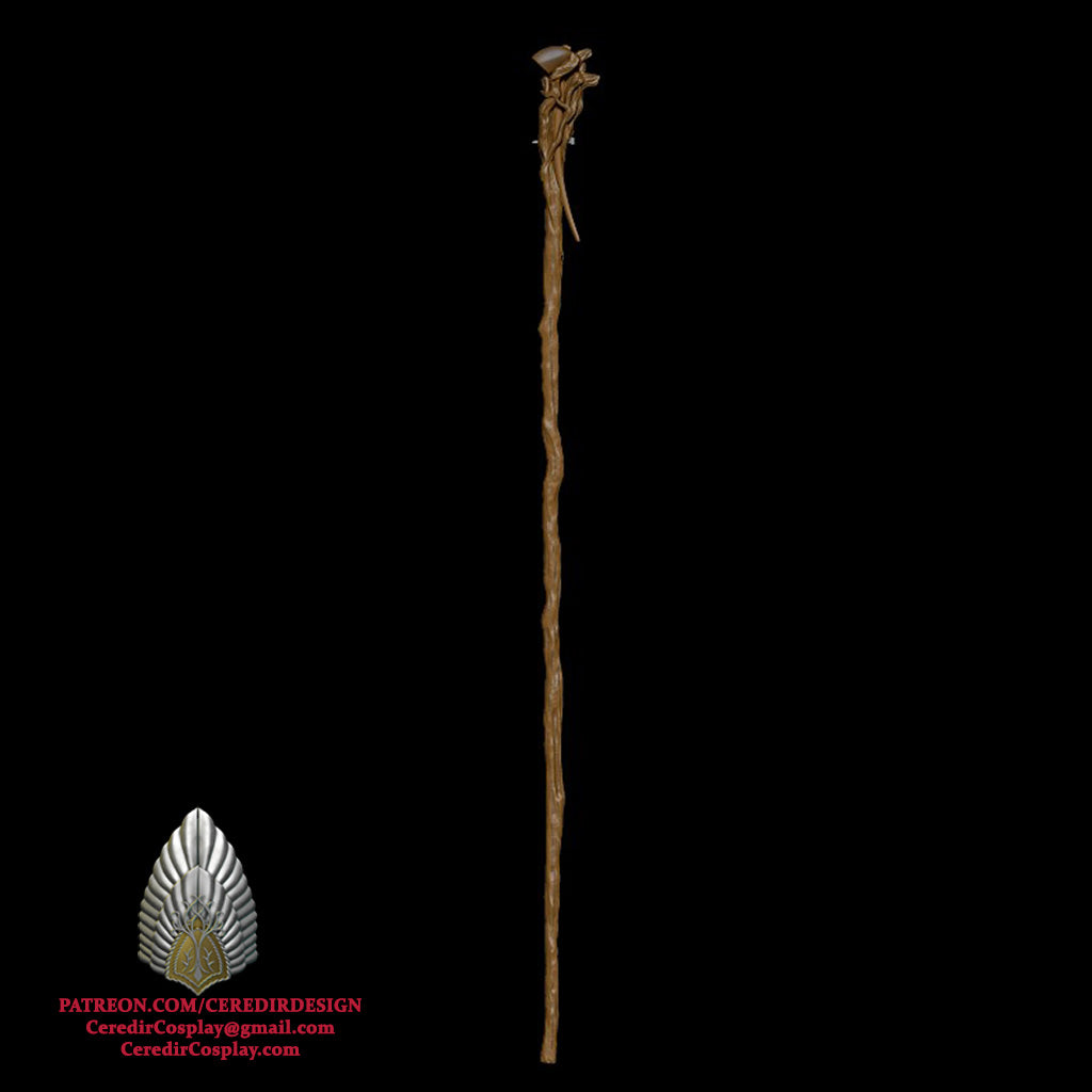 Gandalf the Grey Staff lord of the rings 3D DIGITAL DOWNLOAD