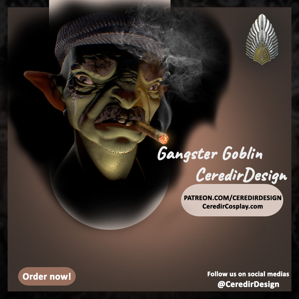 Gangster Goblin Bust 3D DIGITAL DOWNLOAD