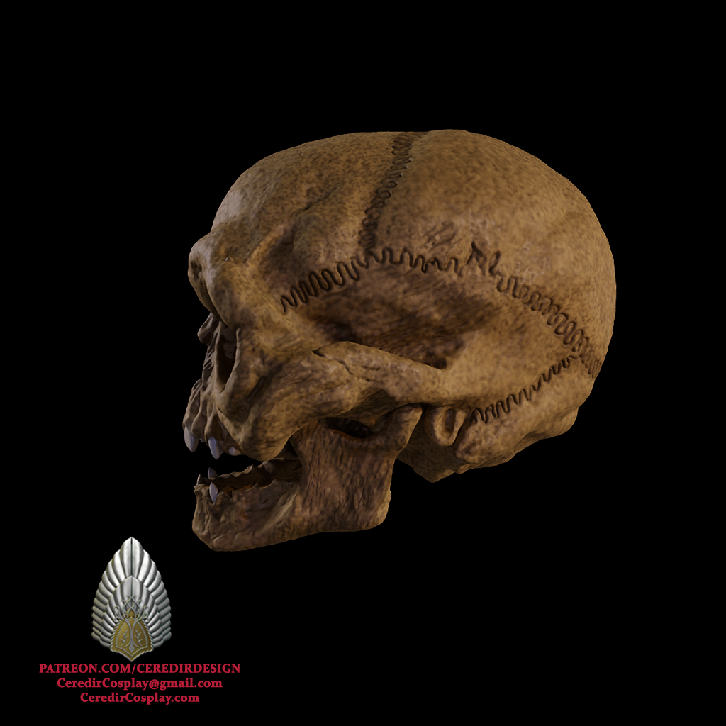 Gollum Skull lord of the rings 3d digital download