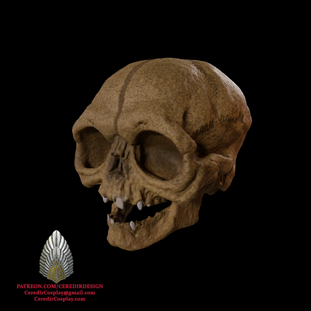 Gollum Skull lord of the rings 3d digital download