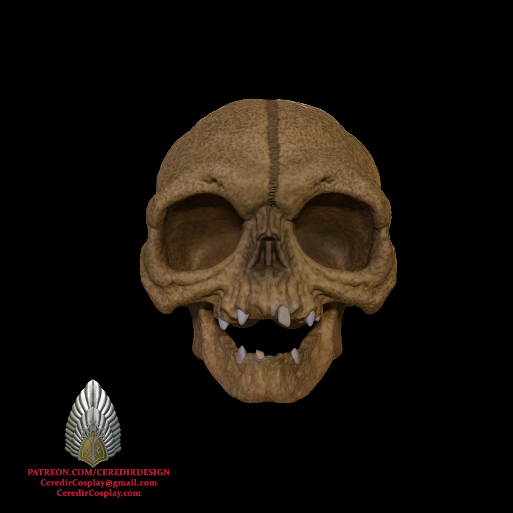 Gollum Skull lord of the rings 3d digital download