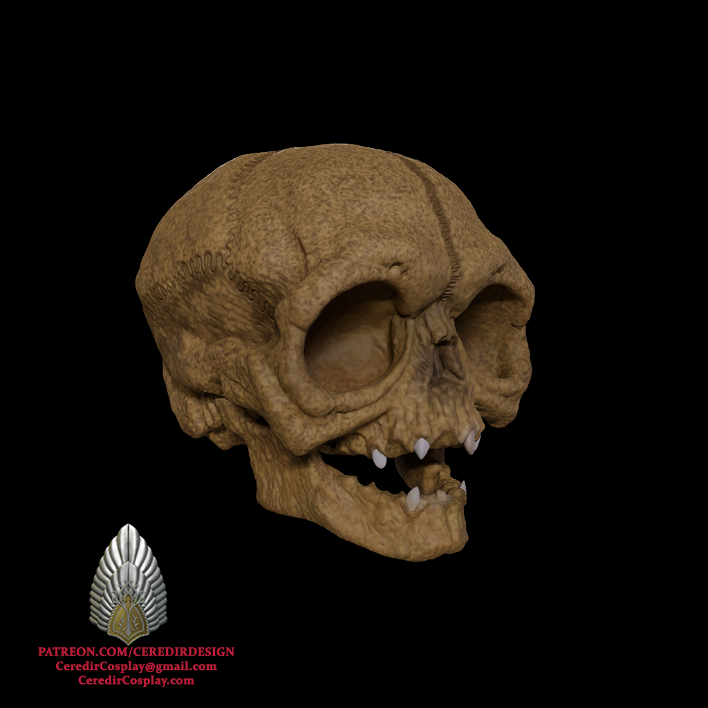 Gollum Skull lord of the rings 3d digital download