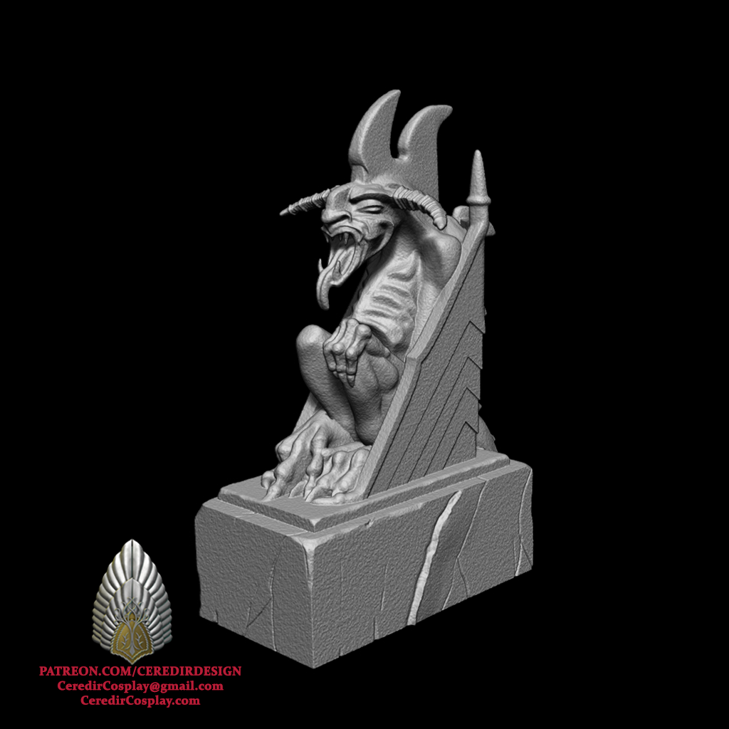 Minas Morgul Gargoyle lord of the rings 3D DIGITAL DOWNLOAD