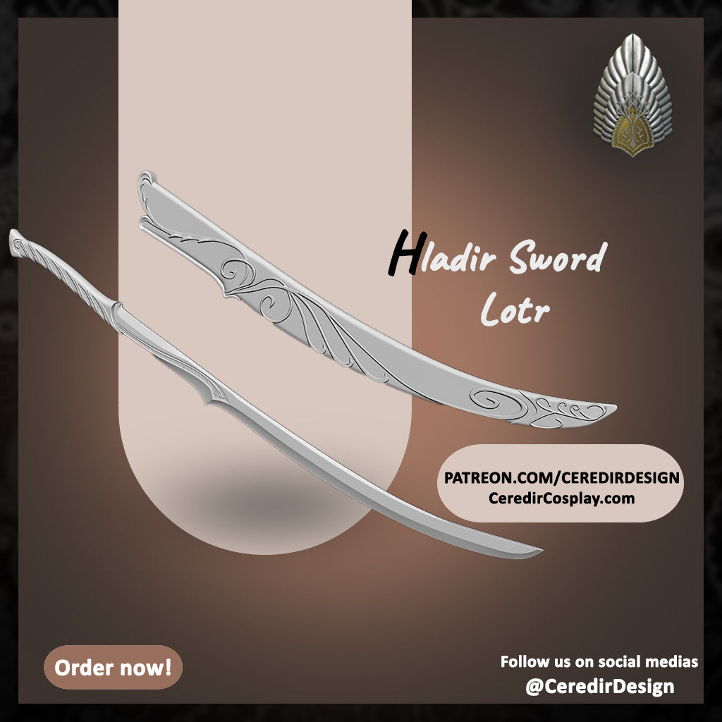 Elvish Haldir Sword lord of the rings 3D DIGITAL DOWNLOAD