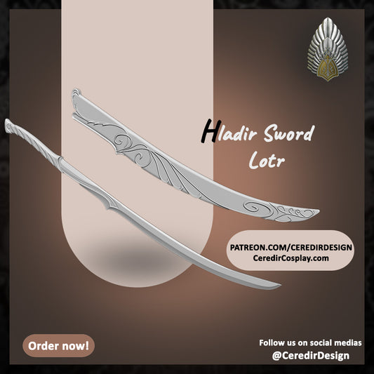 Elvish Haldir Sword lord of the rings 3D DIGITAL DOWNLOAD