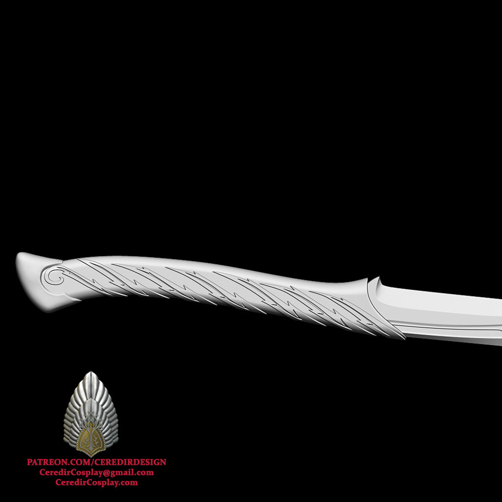 Elvish Haldir Sword lord of the rings 3D DIGITAL DOWNLOAD