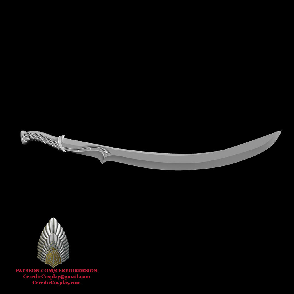 Elvish Haldir Sword lord of the rings 3D DIGITAL DOWNLOAD