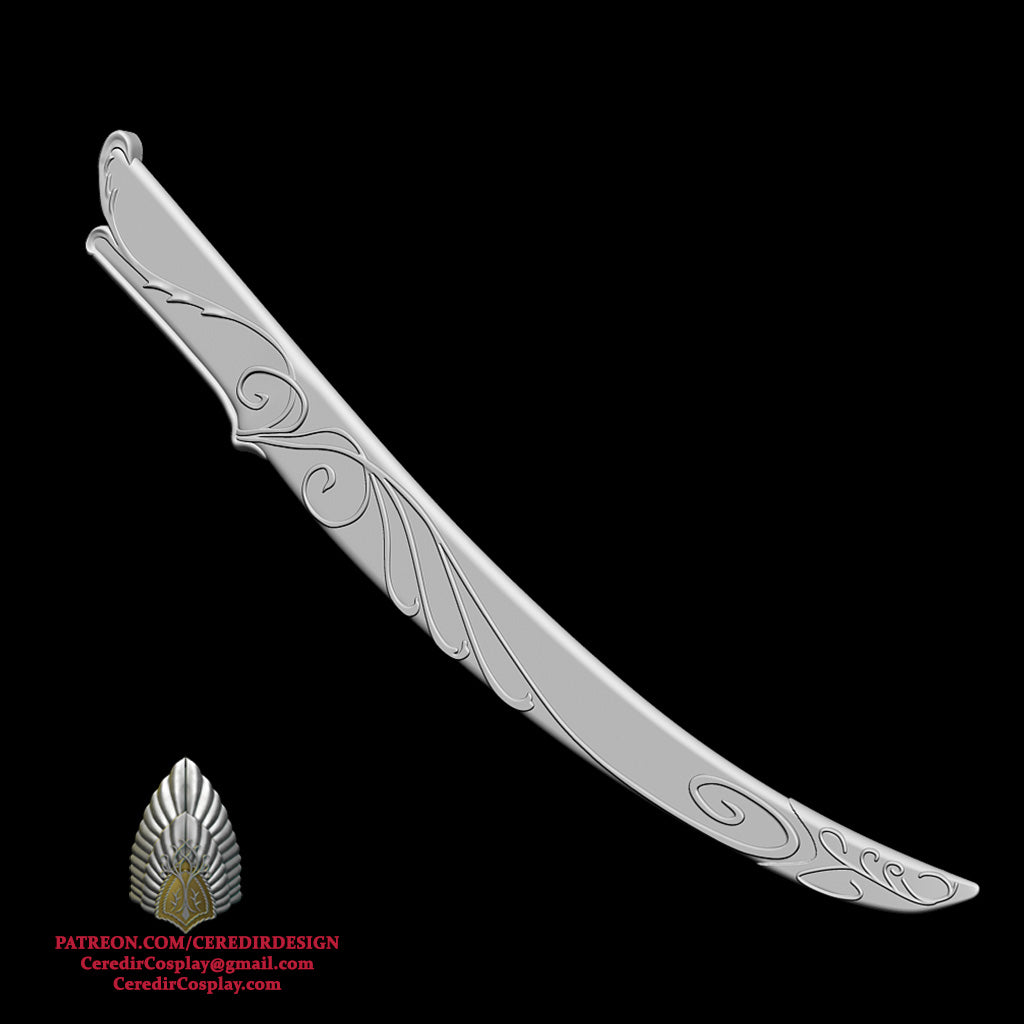 Elvish Haldir Sword lord of the rings 3D DIGITAL DOWNLOAD