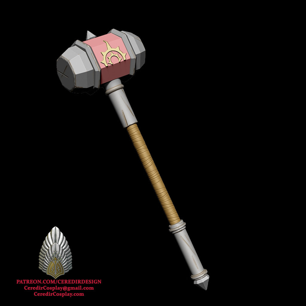 Helm Hammerhand Hammer lord of the rings 3D DIGITAL DOWNLOAD