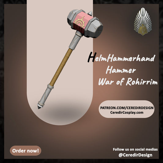 Helm Hammerhand Hammer lord of the rings 3D DIGITAL DOWNLOAD