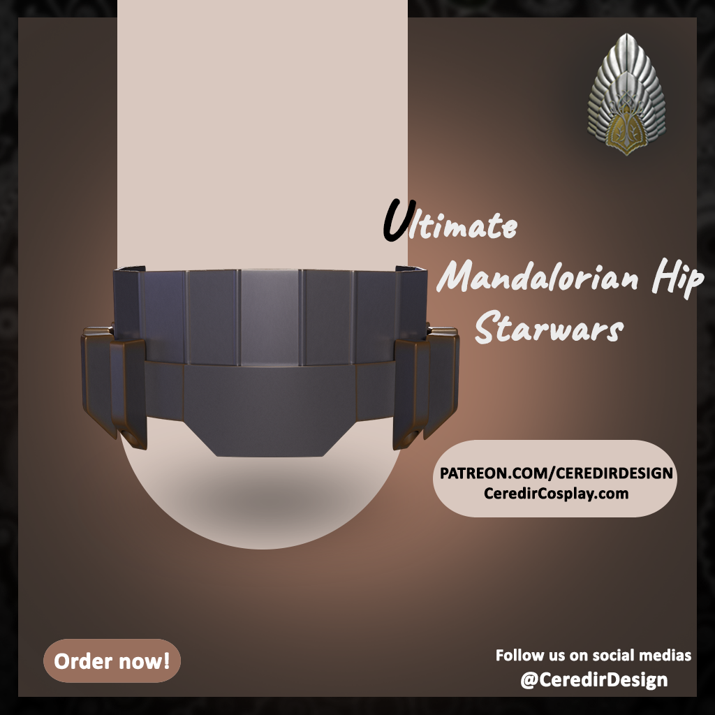 Mandalore the ultimate Hip plates Star wars 3d digital download