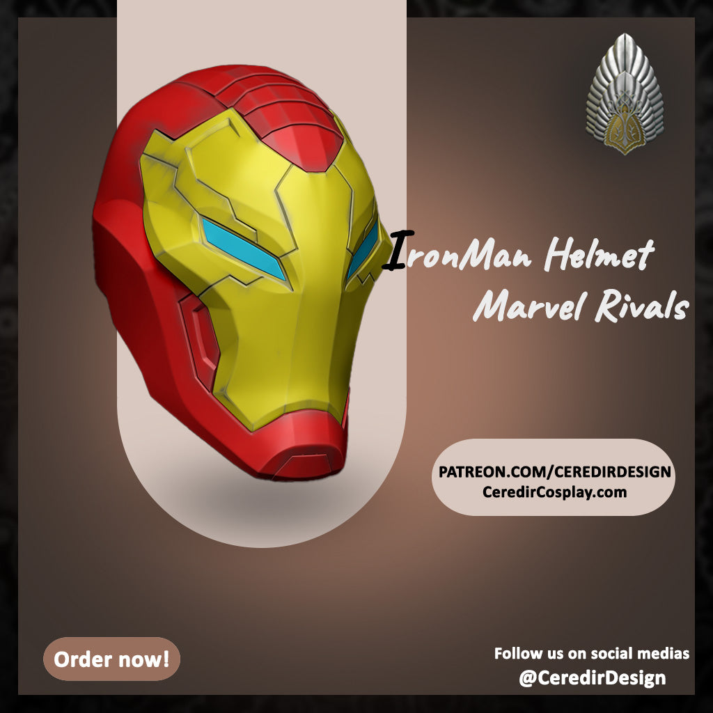 Iron Man Helmet Marvel Rivals 3D DIGITAL DOWNLOAD
