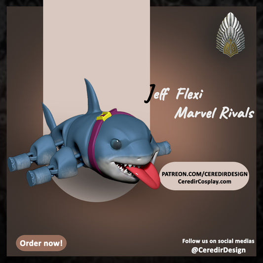 Marvel Rising Jeff The Land Shark Flexi toy 3D DIGITAL DOWNLOAD