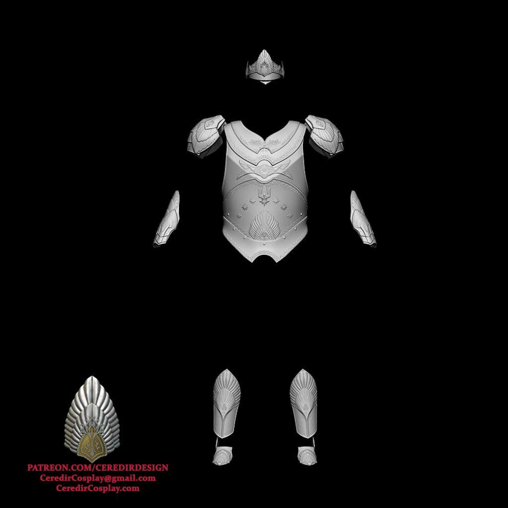 Elessar/ Aragorn Royal Armour 3d digital download
