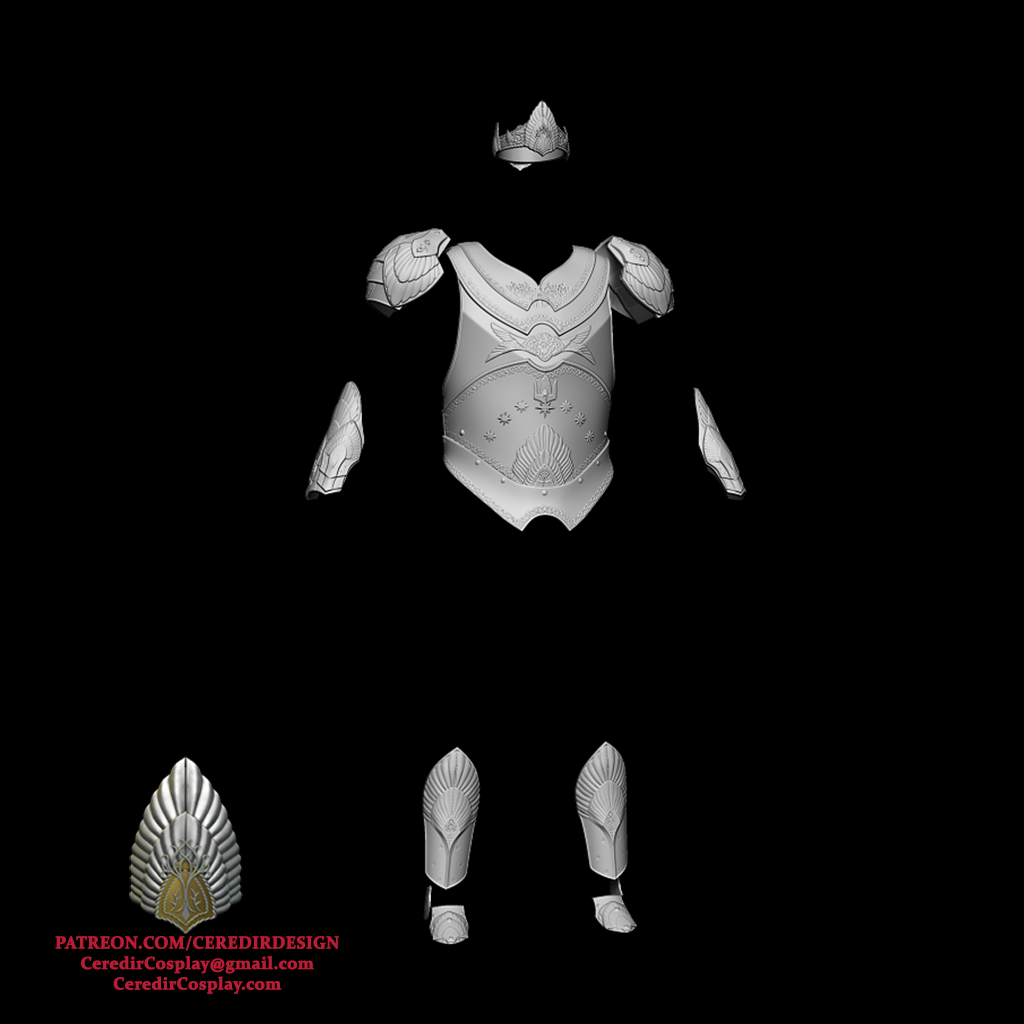 Elessar/ Aragorn Royal Armour 3d digital download