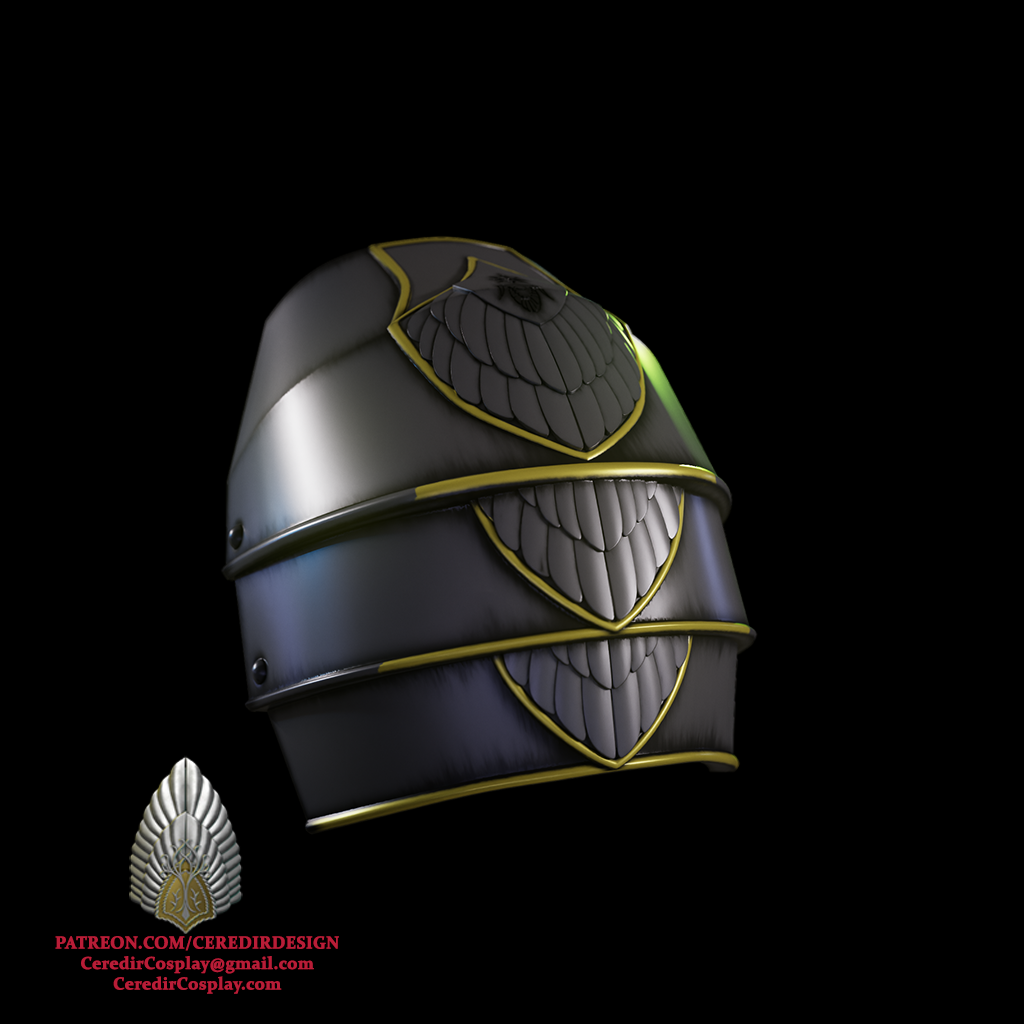 King Elessar Aragorn Shoulder lord of the rings 3D DIGITAL DOWNLOAD