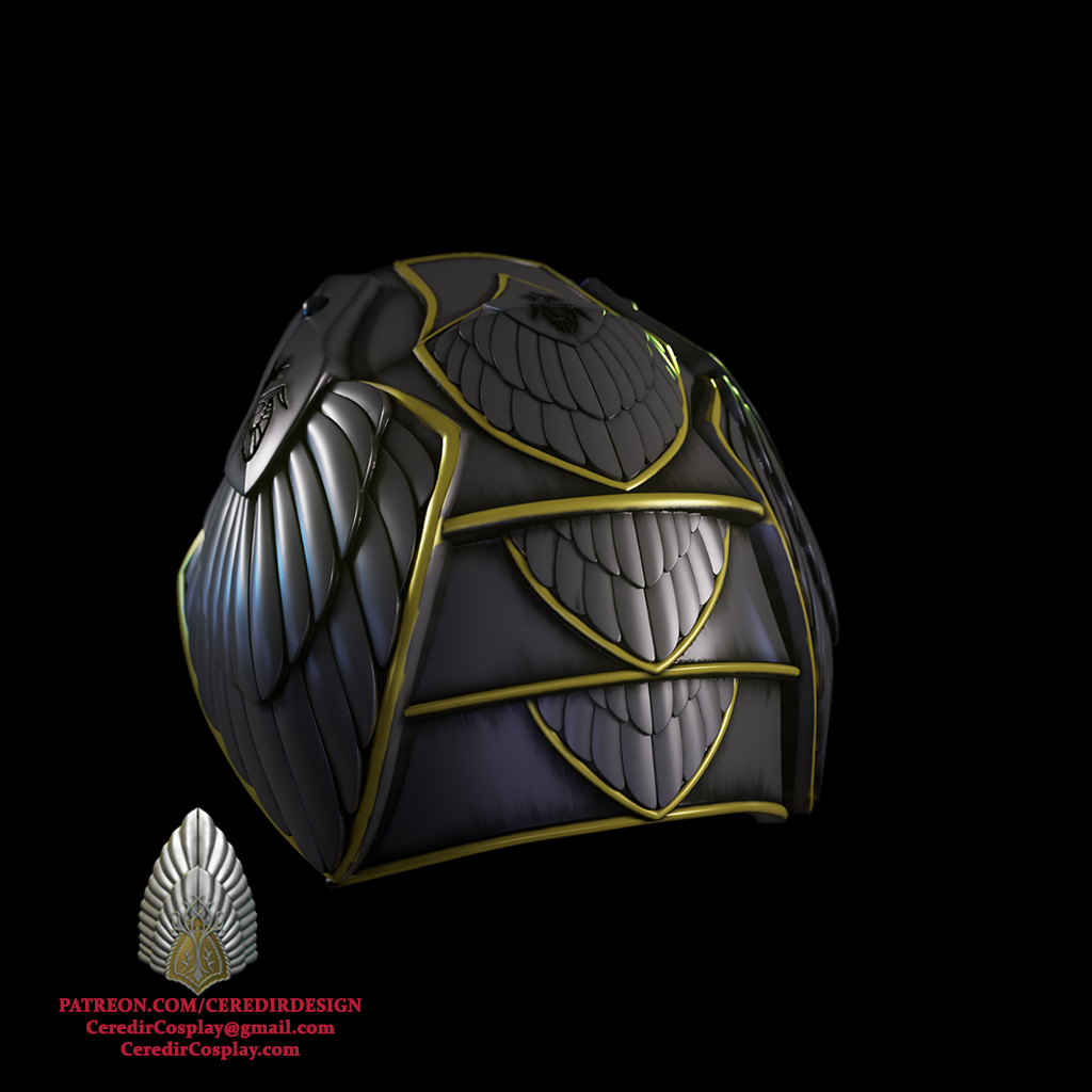 King Elessar Aragorn Shoulder lord of the rings 3D DIGITAL DOWNLOAD