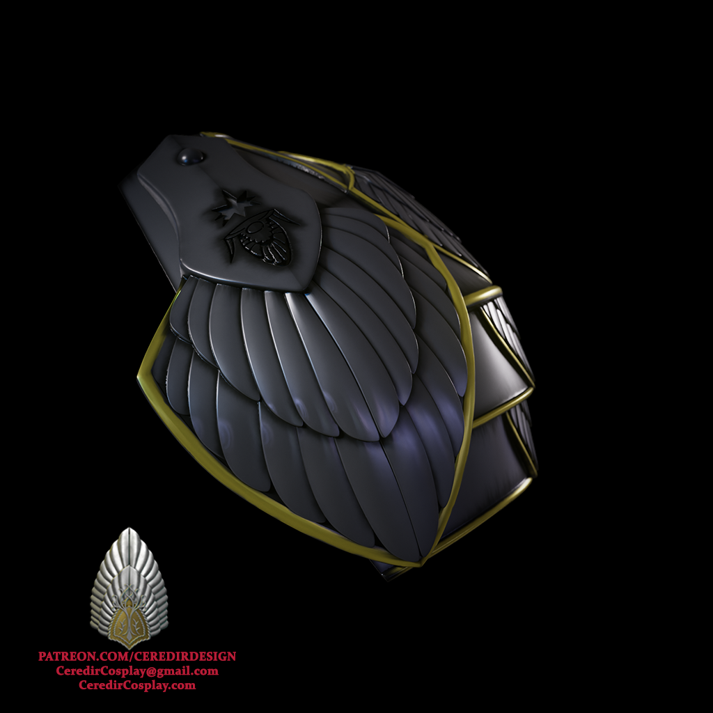 King Elessar Aragorn Shoulder lord of the rings 3D DIGITAL DOWNLOAD