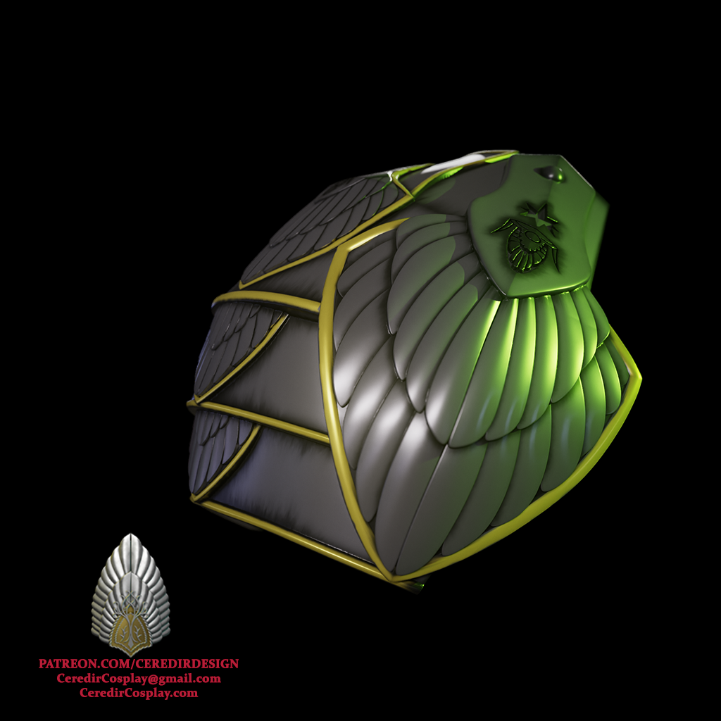 King Elessar Aragorn Shoulder lord of the rings 3D DIGITAL DOWNLOAD