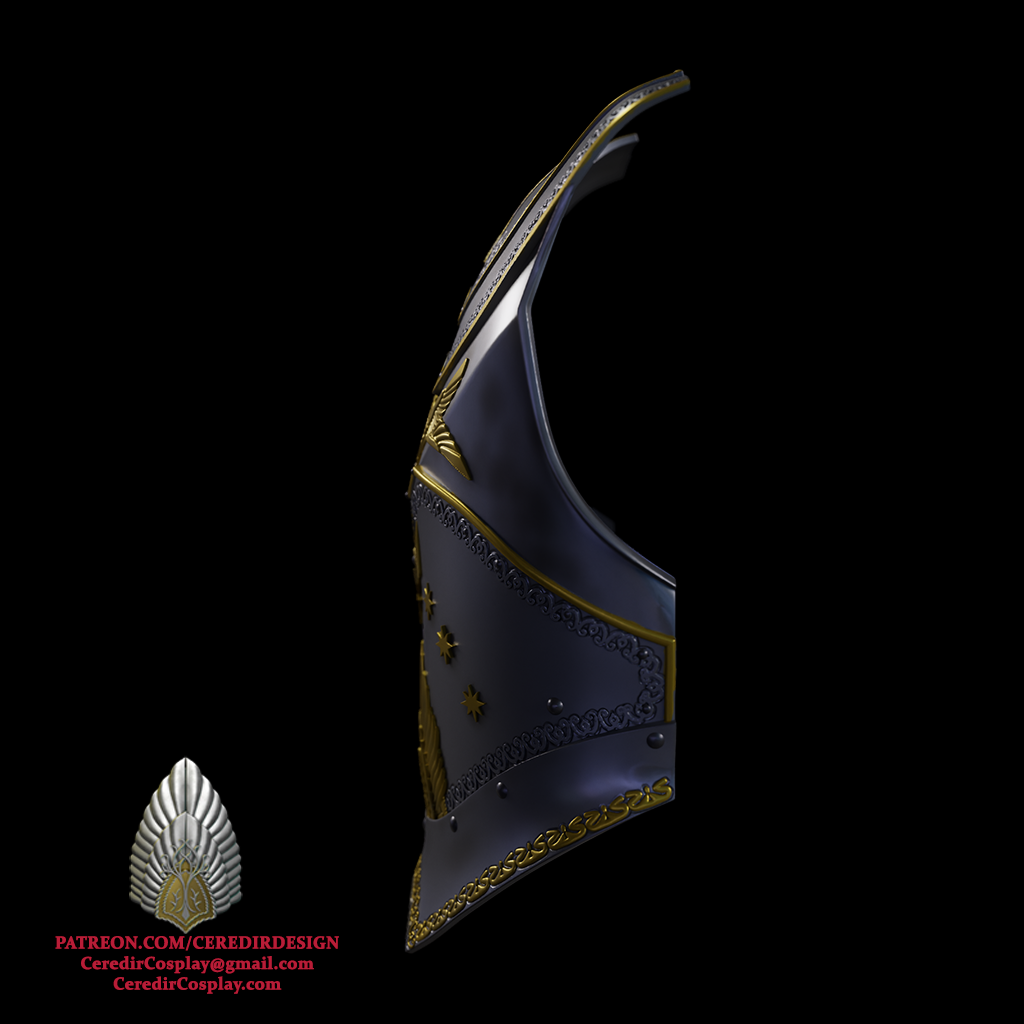 King Elessar breast Plate lotr 3d digital download