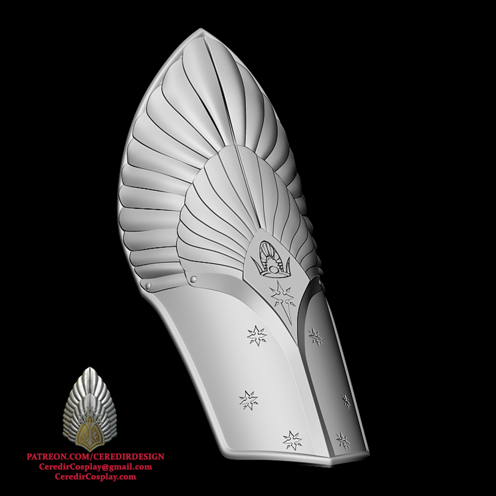King Ellessar Aragorn  Shin Armor lord of the rings 3D DIGITAL DOWNLOAD