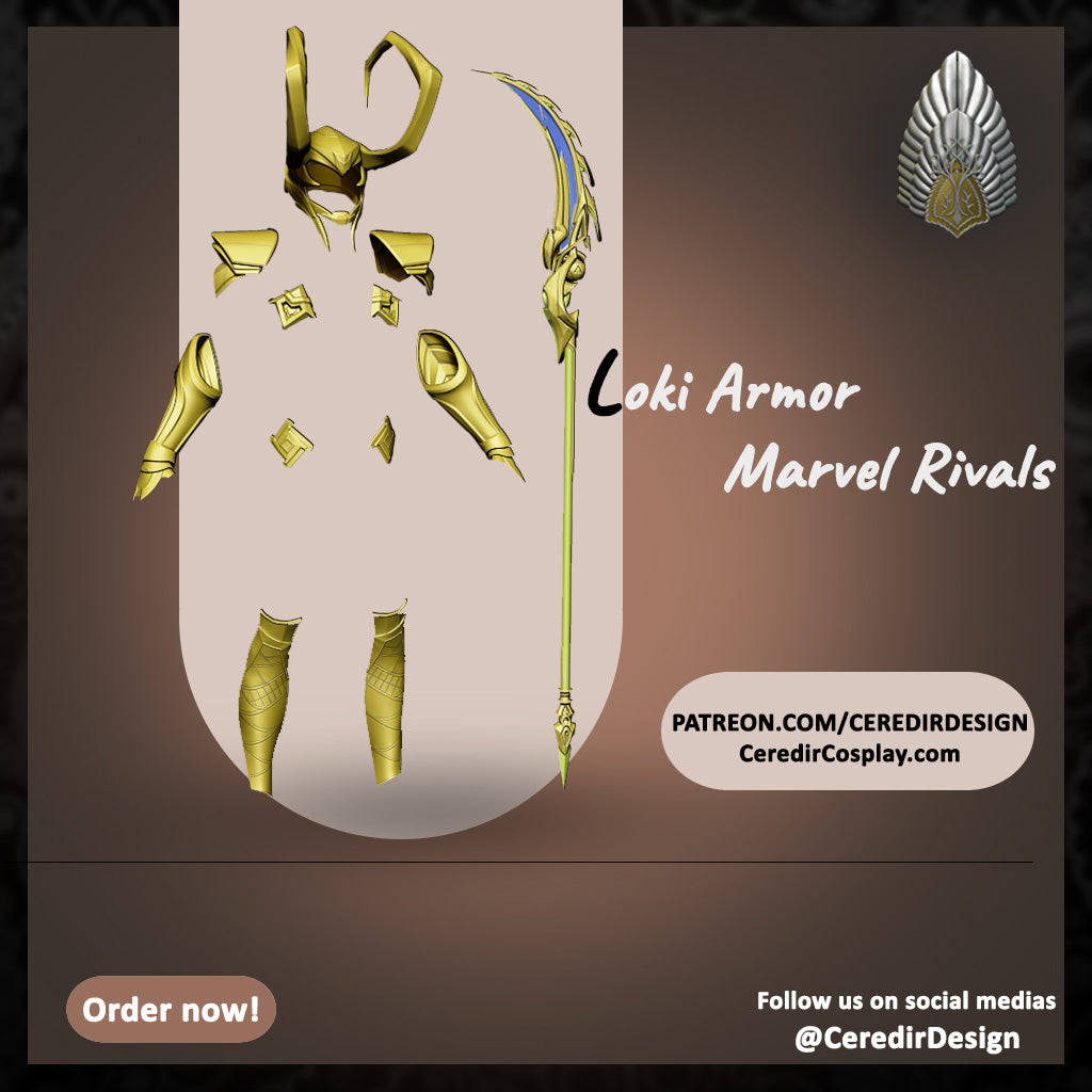 Loki Full Armor Marvel Rivals 3D DIGITAL DOWNLOAD