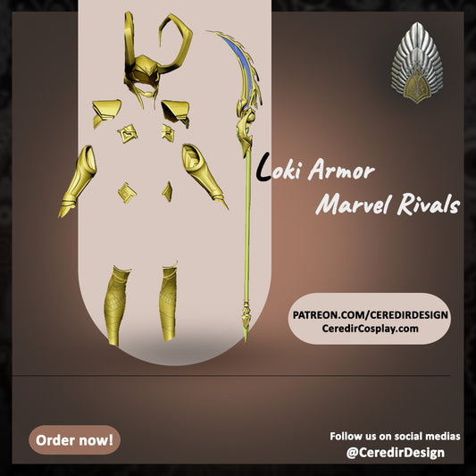 Loki Full Armor Marvel Rivals 3D DIGITAL DOWNLOAD
