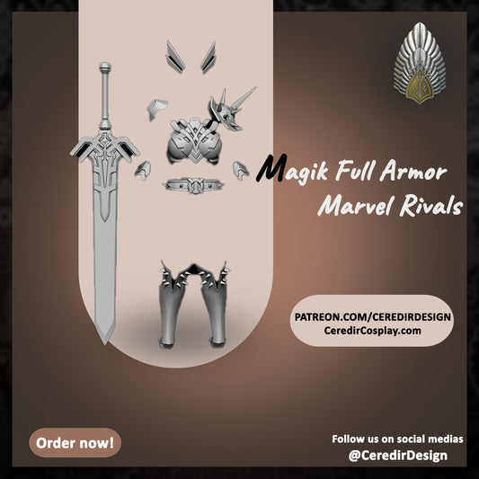 Magik Full Armour Marvel Rivals 3d digital download